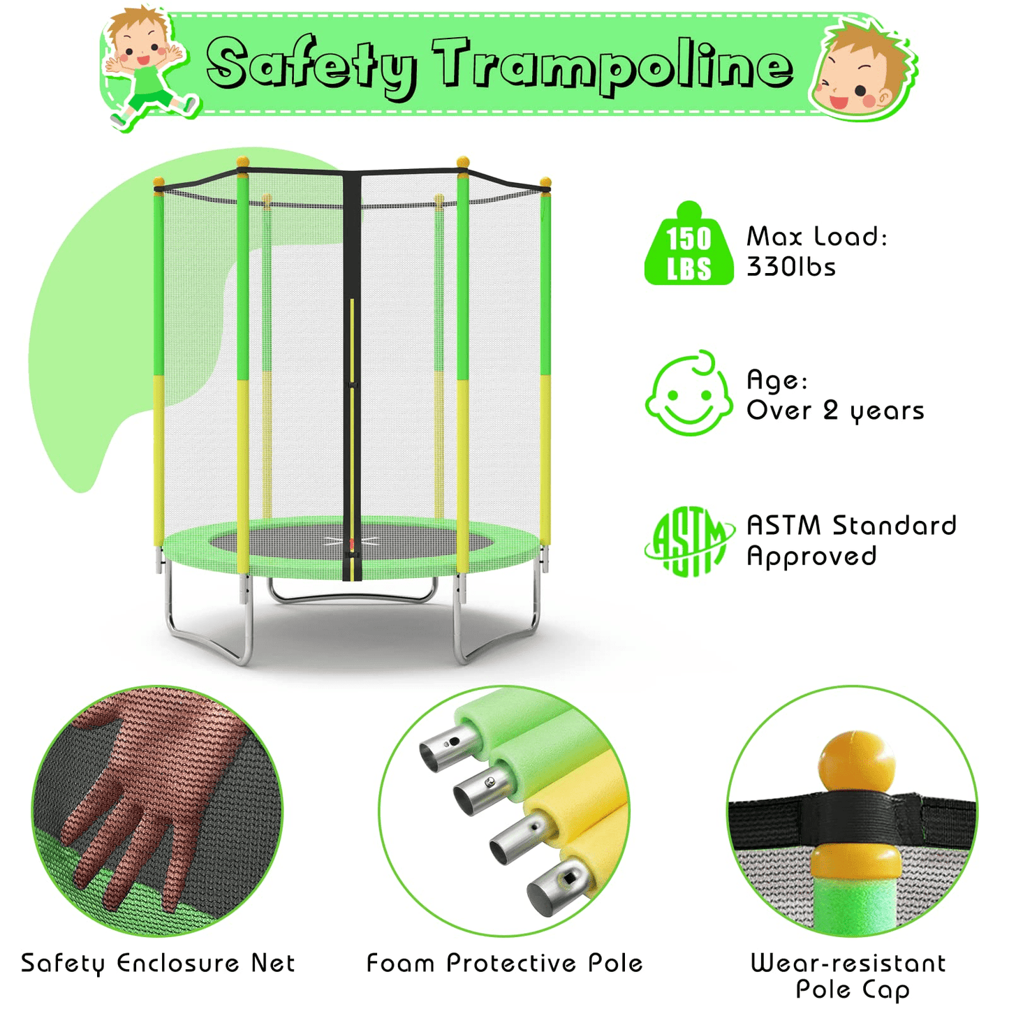 5ft Trampoline for Kids