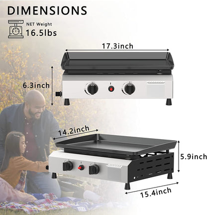 2 Burner Outdoor Propane Griddle