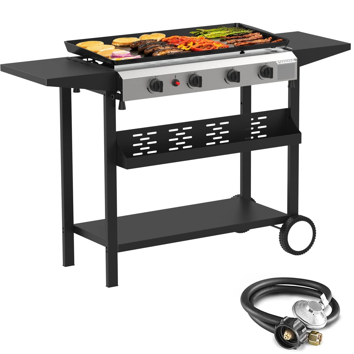 Gas Grill Camping Griddle Station