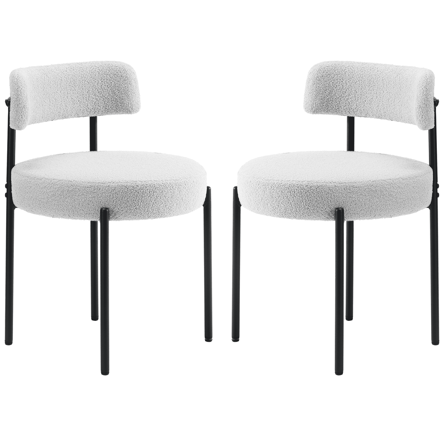 Boucle Dining Chairs Set of 2