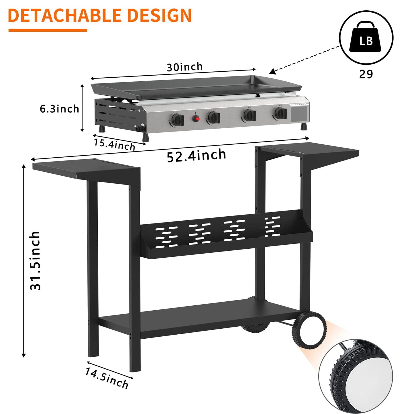 Gas Grill Camping Griddle Station