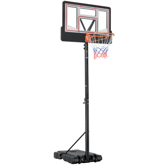 SKOK Adjustable Height Outdoor Basketball Hoop System, 7.4FT-10FT Height Range, PET & Metal & PE Construction, Easy Assembly for Home Use